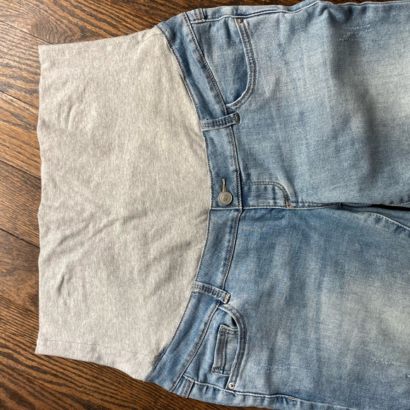Women's Thyme Maternity Jeans Size L Blue - Picture 3 of 7